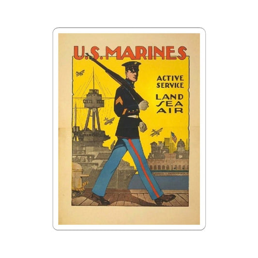 U.S. Marine Corps Recruiting Poster Sticker - Custom Watch by Cartridge & Crown. - Paper products. variant_title.