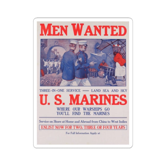 U.S. Marine Corps Recruiting Poster Sticker - Custom Watch by Cartridge & Crown. - Paper products. variant_title.