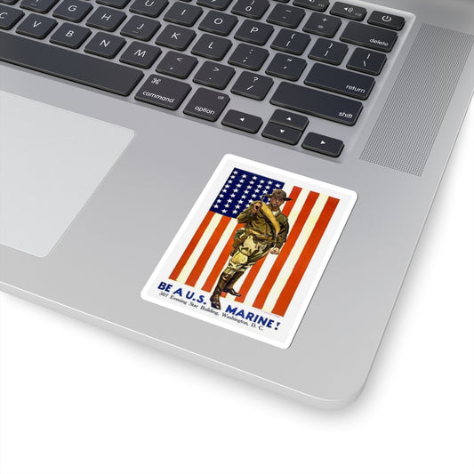 Vintage USMC Poster Stickers