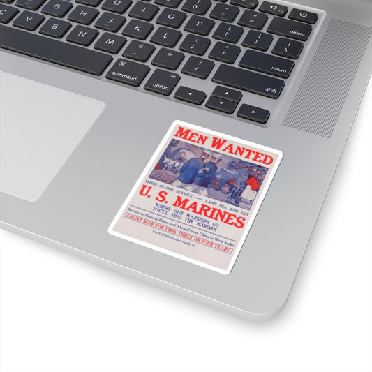 Vintage USMC Poster Stickers