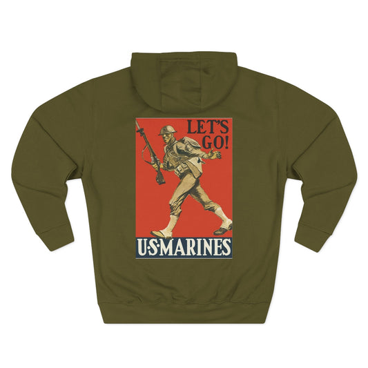 1st Marine Division Hoodie — Vintage Recruiting Back Print - Custom Watch by Cartridge & Crown. - Hoodie. variant_title.