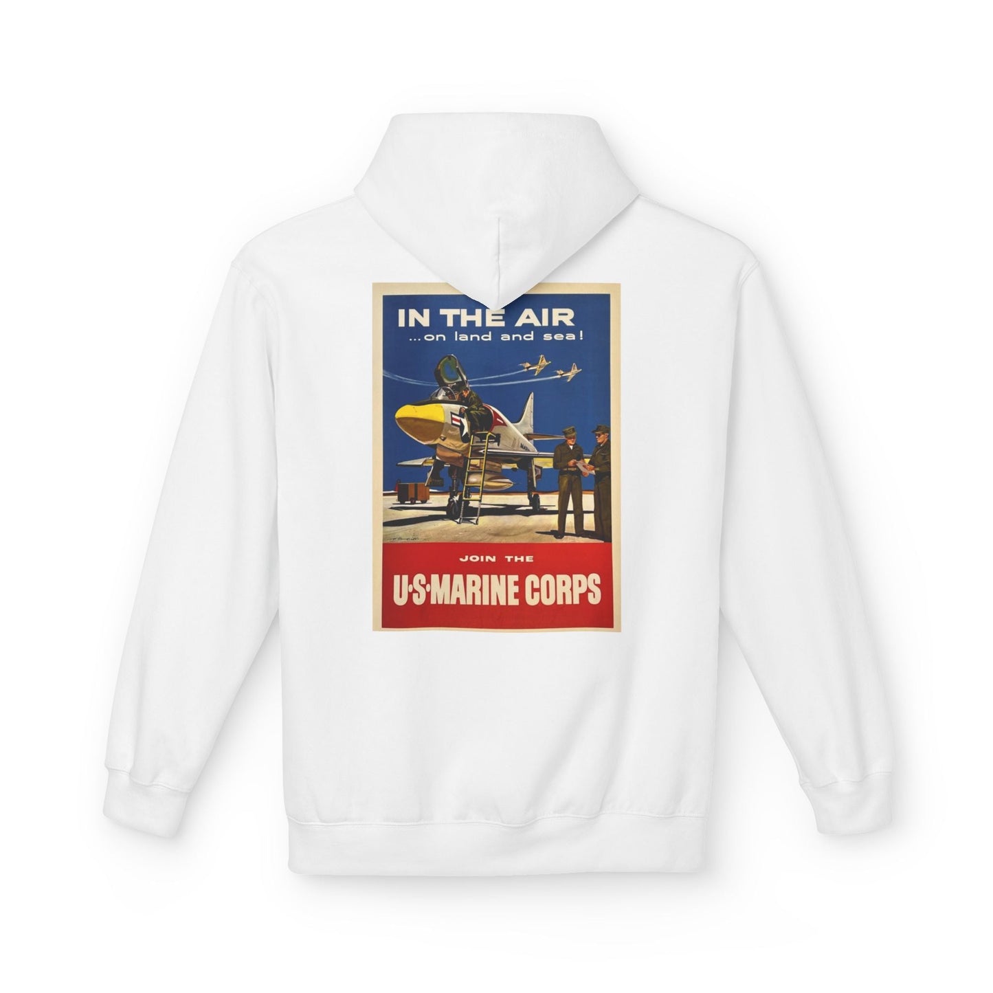 1st Marine Division Hoodie – Vintage USMC Poster Back - Custom Watch by Cartridge & Crown. - Hoodie. variant_title.