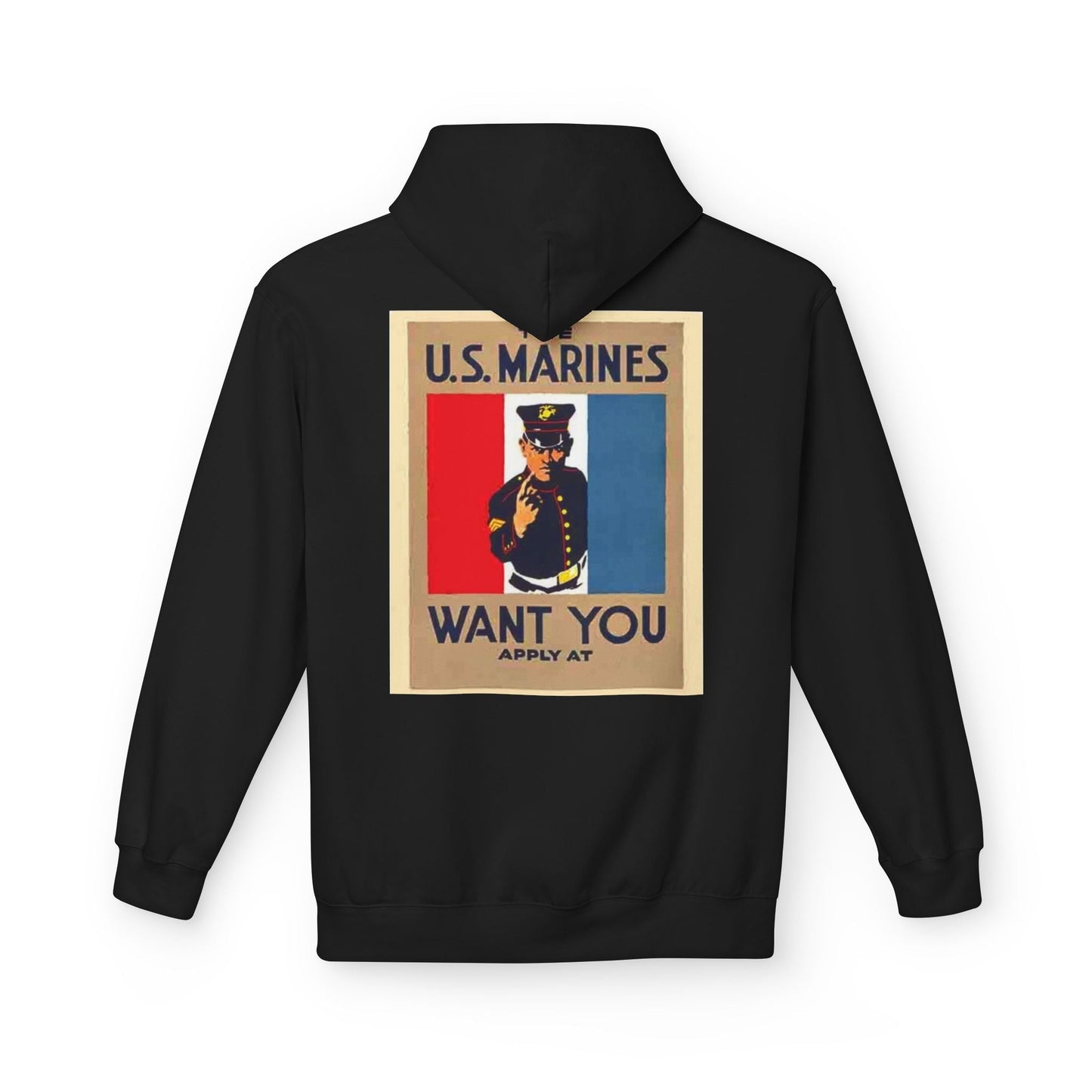 1st Marine Division Hoodie – Vintage USMC Poster Back - Custom Watch by Cartridge & Crown. - Hoodie. variant_title.