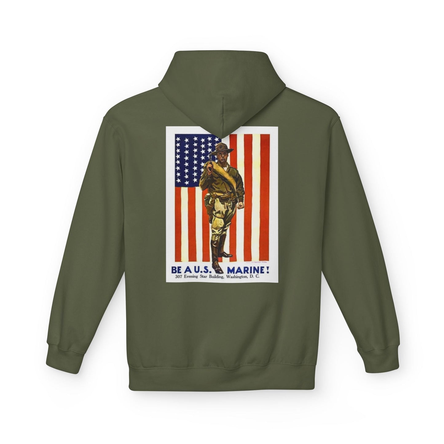 1st Marine Division Hoodie – Vintage USMC Poster Back - Custom Watch by Cartridge & Crown. - Hoodie. variant_title.