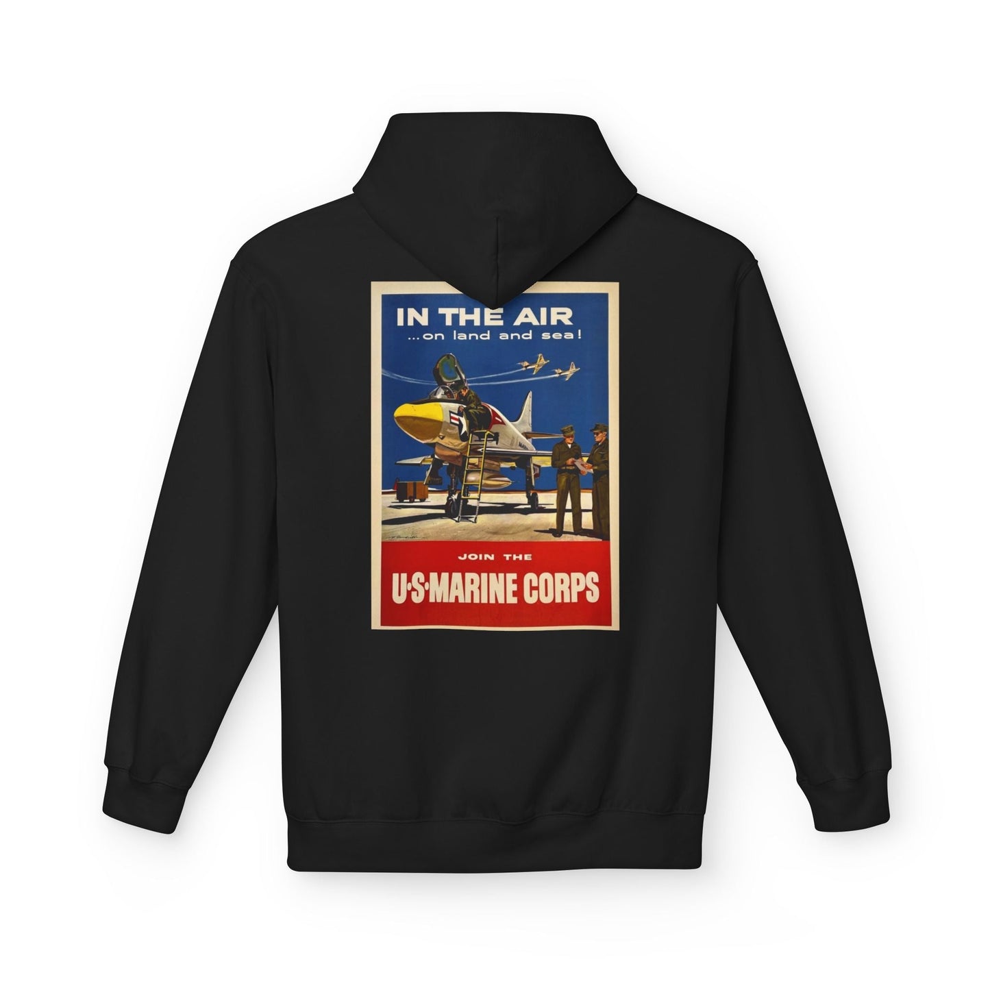 1st Marine Division Hoodie – Vintage USMC Poster Back - Custom Watch by Cartridge & Crown. - Hoodie. variant_title.