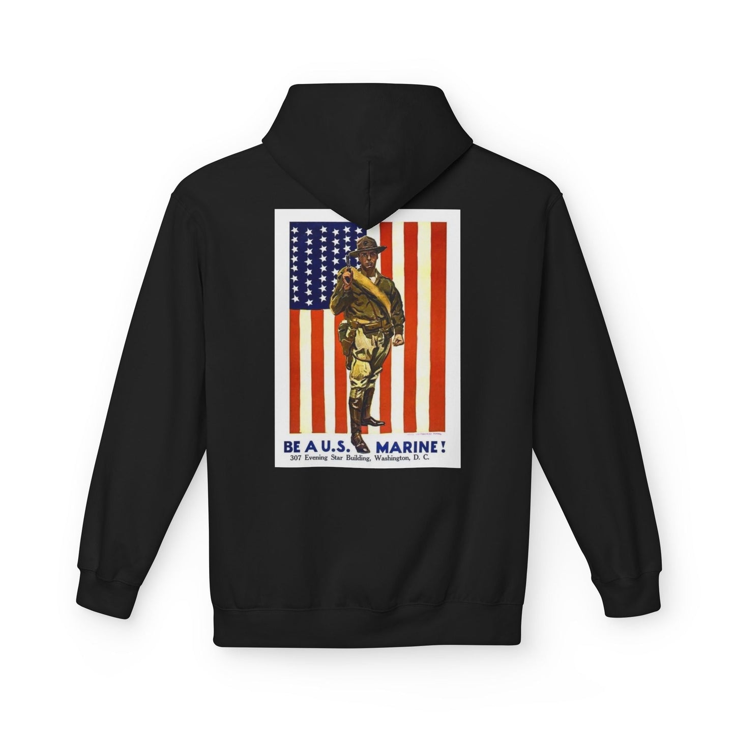 1st Marine Division Hoodie – Vintage USMC Poster Back - Custom Watch by Cartridge & Crown. - Hoodie. variant_title.