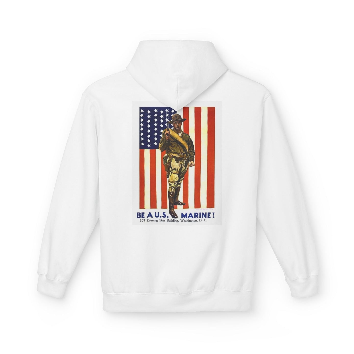 1st Marine Division Hoodie – Vintage USMC Poster Back - Custom Watch by Cartridge & Crown. - Hoodie. variant_title.
