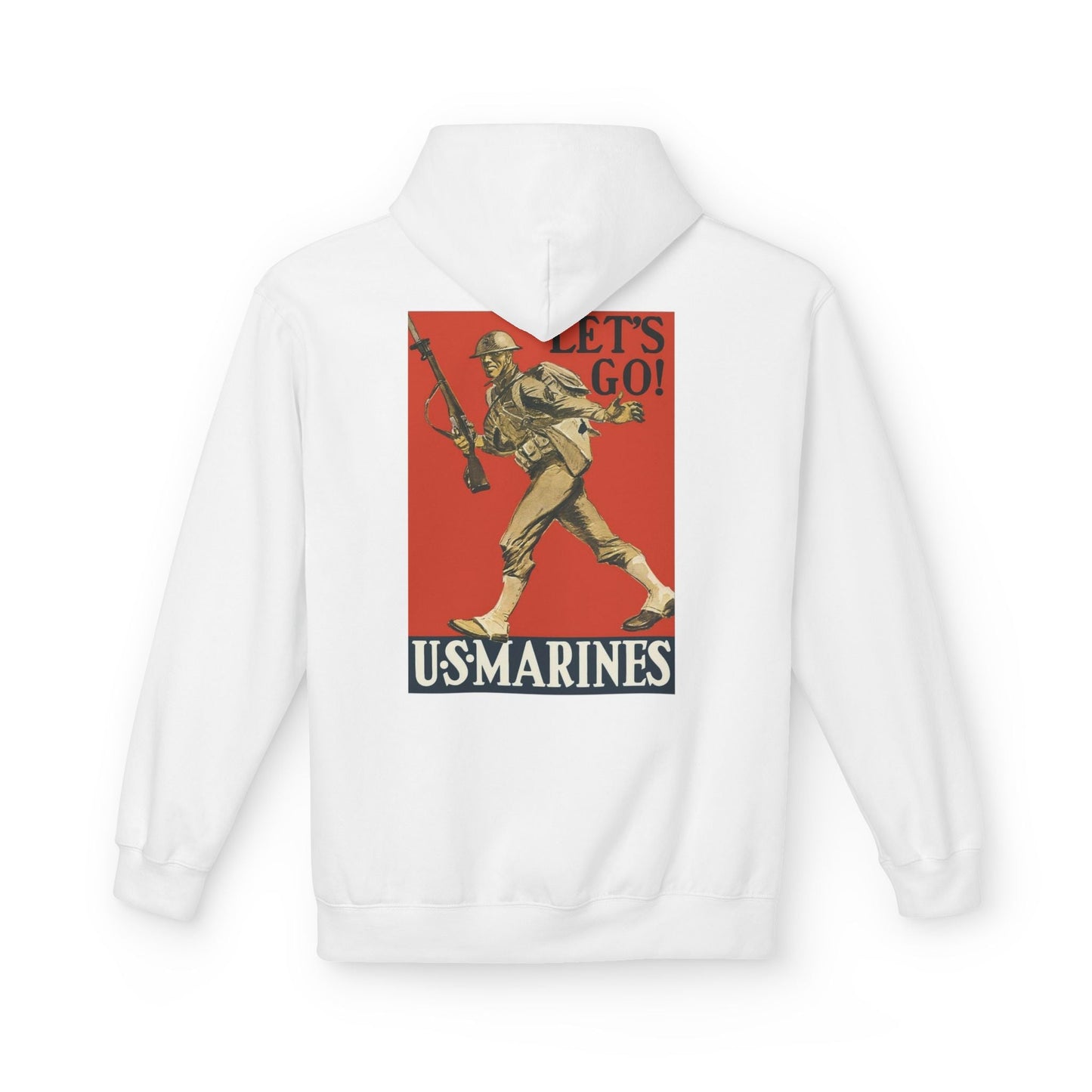 1st Marine Division Hoodie – Vintage USMC Poster Back - Custom Watch by Cartridge & Crown. - Hoodie. variant_title.