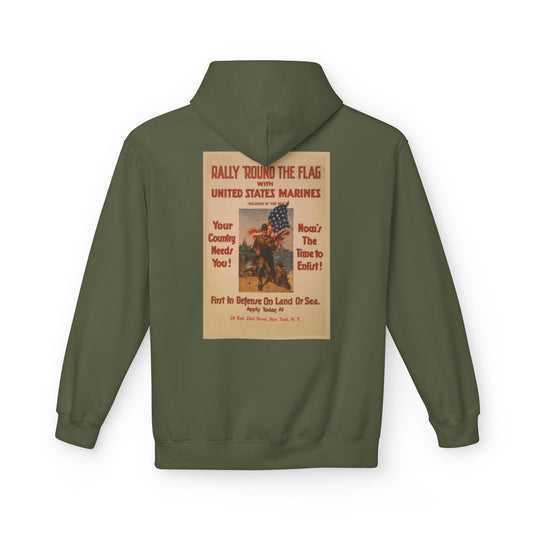1st Marine Division Recruiting Poster Hoodie - Custom Watch by Cartridge & Crown. - Hoodie. variant_title.
