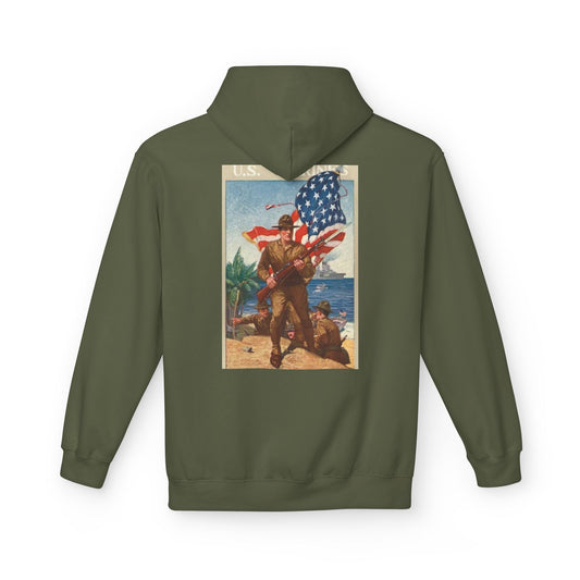 1st Marine Division Recruiting Poster Hoodie - Custom Watch by Cartridge & Crown. - Hoodie. variant_title.