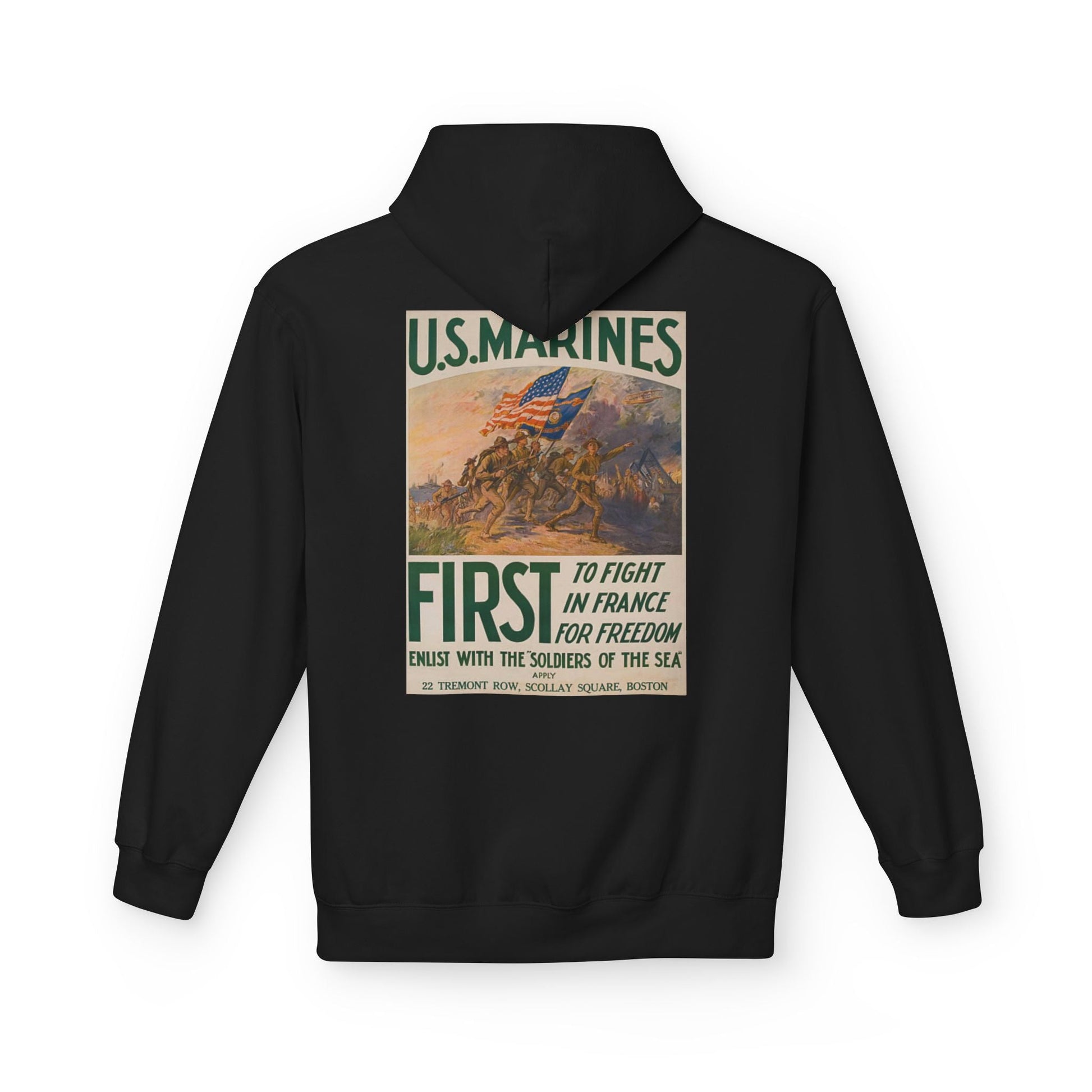 1st Marine Division Recruiting Poster Hoodie - Custom Watch by Cartridge & Crown. - Hoodie. variant_title.