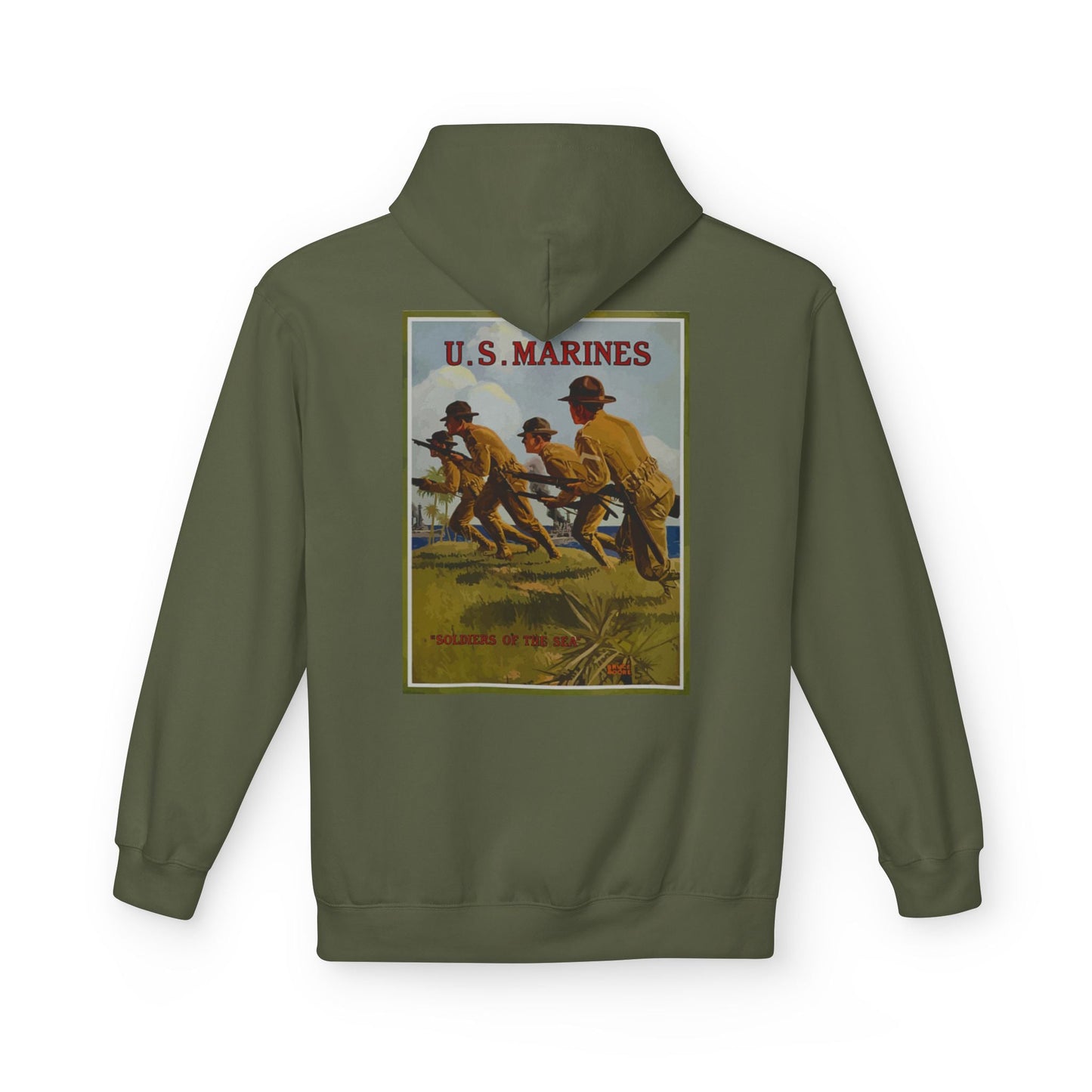 1st Marine Division Recruiting Poster Hoodie - Custom Watch by Cartridge & Crown. - Hoodie. variant_title.