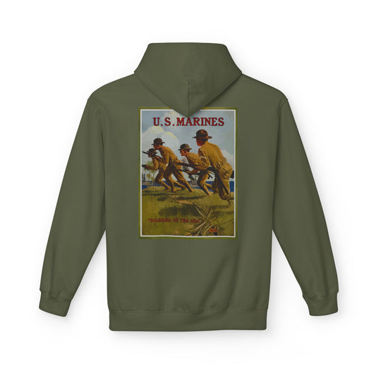 1st Marine Division Recruiting Poster Hoodie - Custom Watch by Cartridge & Crown. - Hoodie. variant_title.