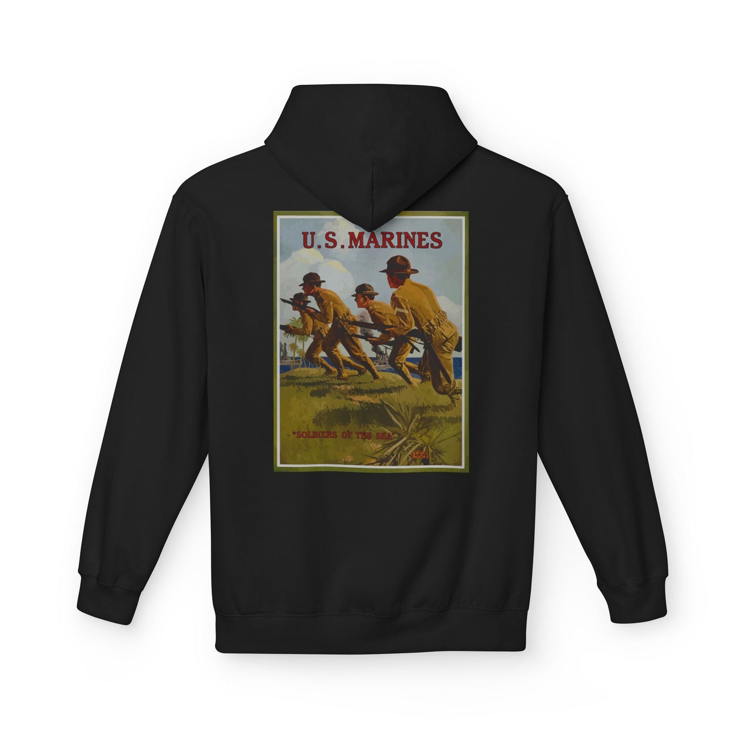 1st Marine Division Recruiting Poster Hoodie - Custom Watch by Cartridge & Crown. - Hoodie. variant_title.
