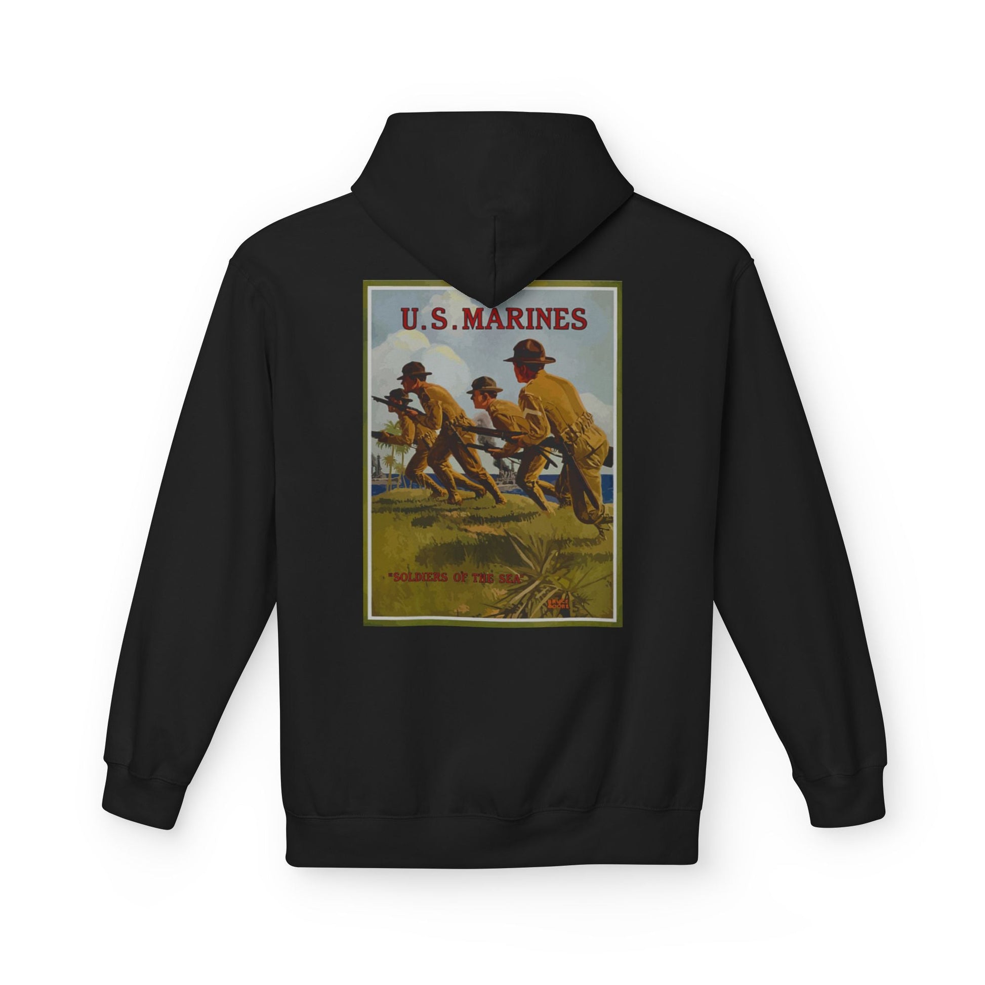 1st Marine Division Recruiting Poster Hoodie - Custom Watch by Cartridge & Crown. - Hoodie. variant_title.