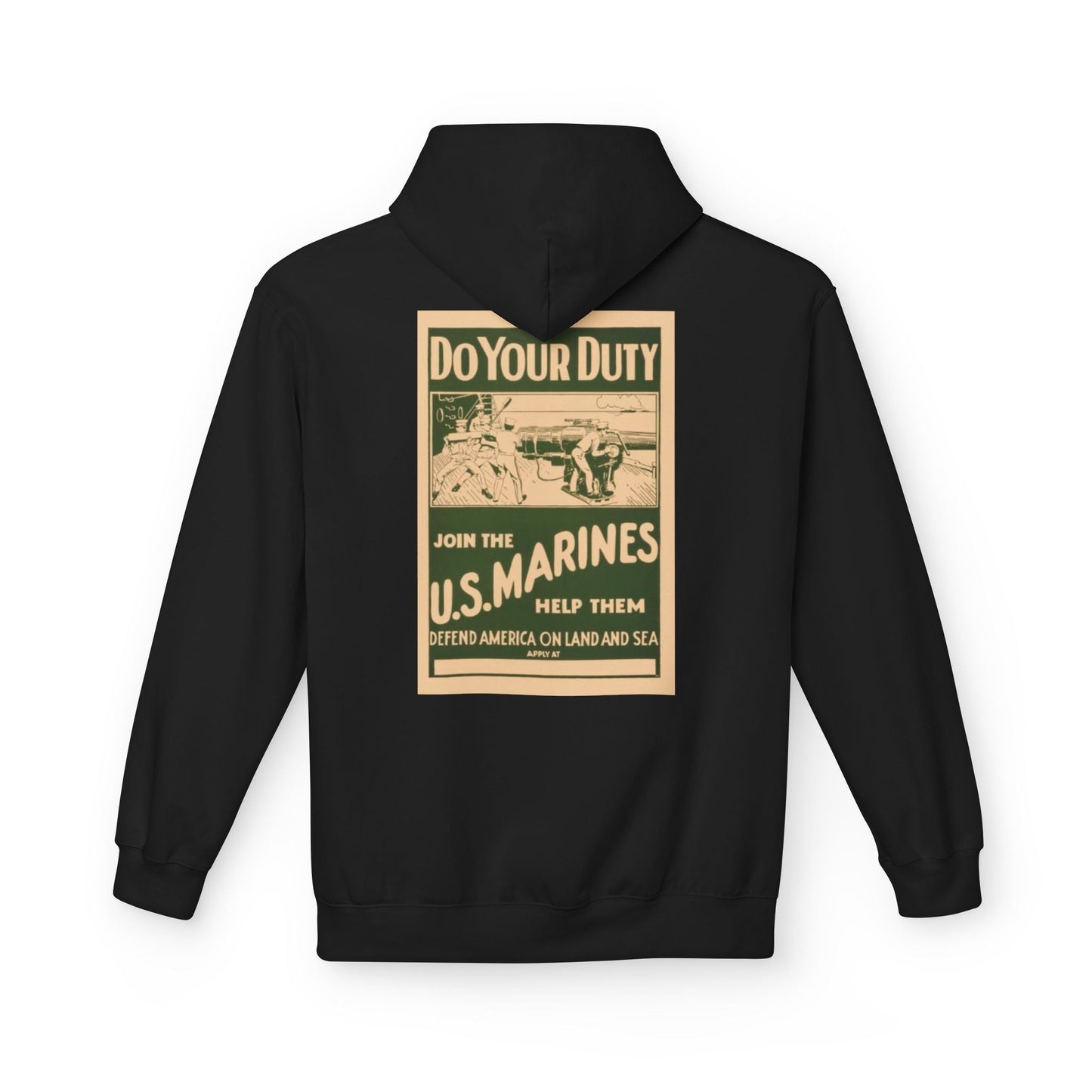 1st Marine Division Recruiting Poster Hoodie - Custom Watch by Cartridge & Crown. - Hoodie. variant_title.