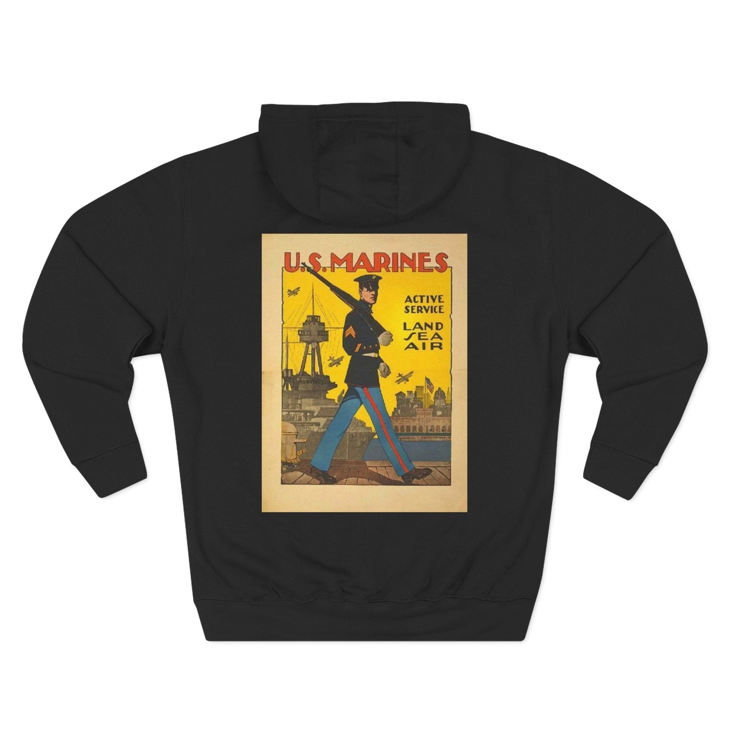2nd Marine Division Hoodie — Vintage Recruiting Back Print - Custom Watch by Cartridge & Crown. - Hoodie. variant_title.