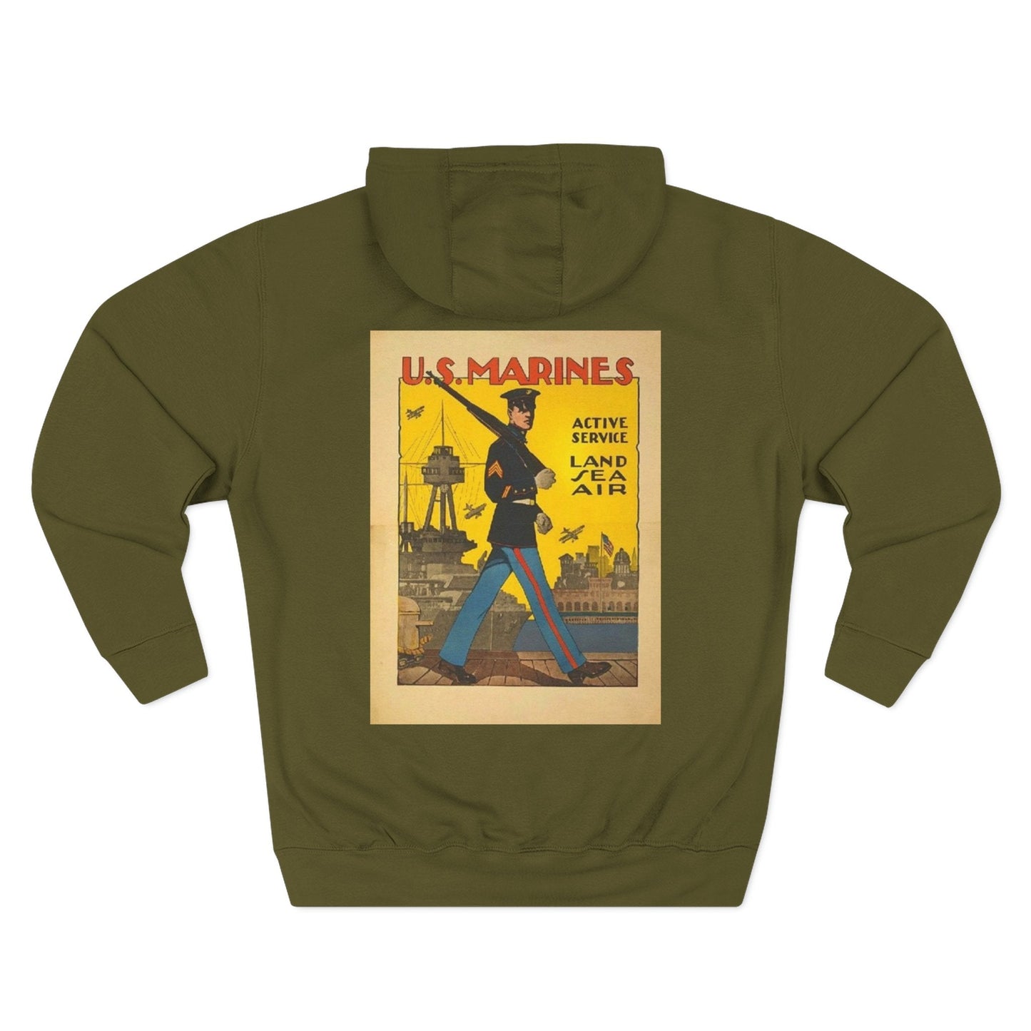 2nd Marine Division Hoodie — Vintage Recruiting Back Print - Custom Watch by Cartridge & Crown. - Hoodie. variant_title.