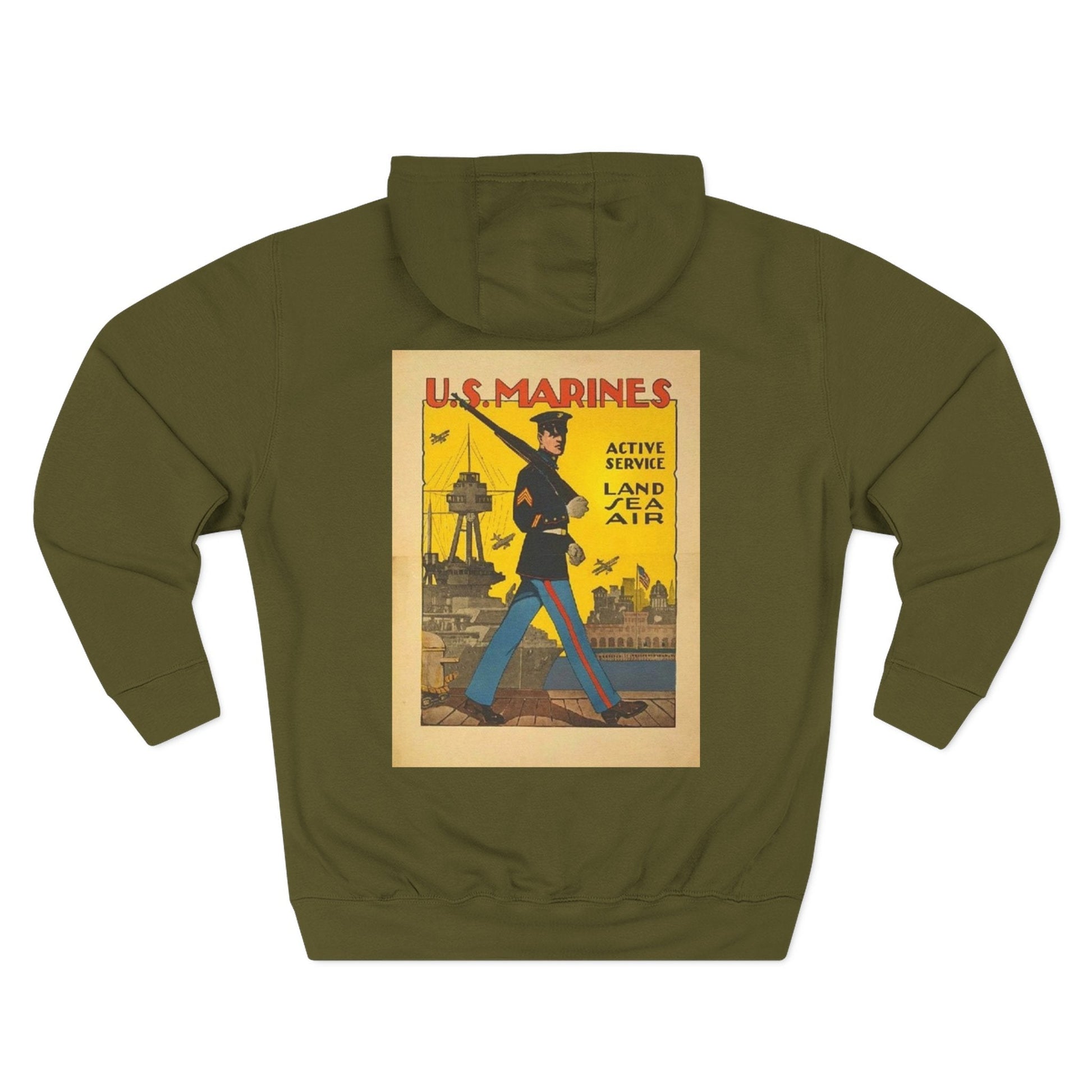 3rd Marine Division Hoodie — Vintage Recruiting Back Print - Custom Watch by Cartridge & Crown. - Hoodie. variant_title.