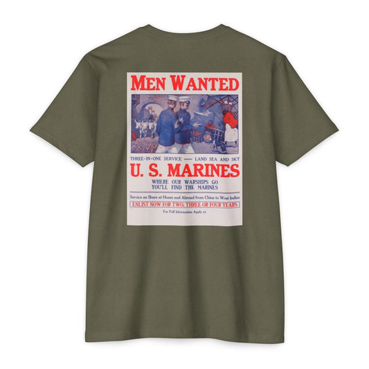 4th Marine Division Tee — Vintage Recruiting Back Print - Custom Watch by Cartridge & Crown. - T-Shirt. variant_title.