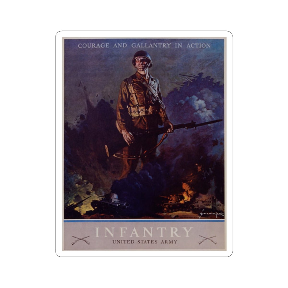 U.S. Army Recruiting Poster Sticker - Custom Watch by Cartridge & Crown. - Paper products. variant_title.