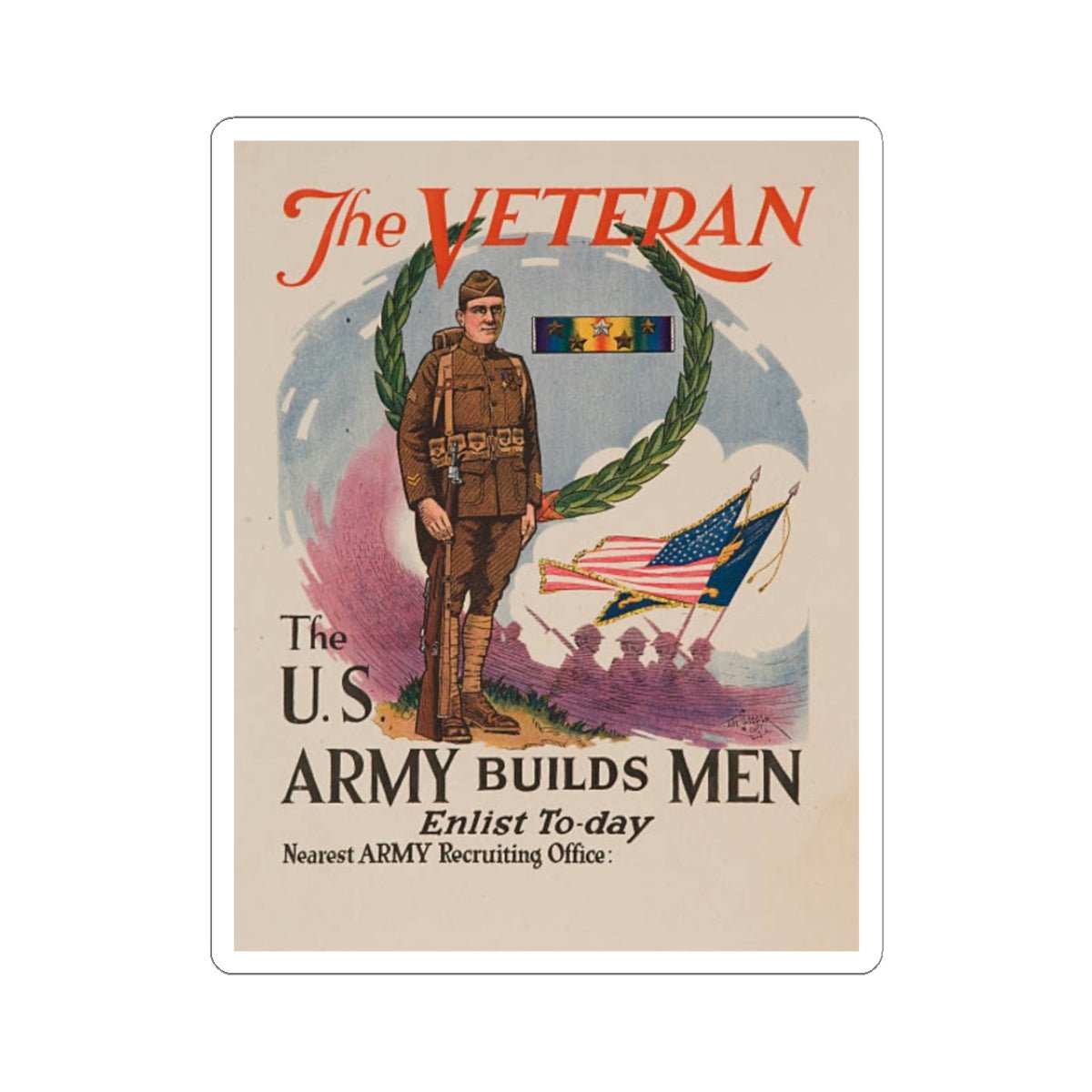 U.S. Army Recruiting Poster Sticker - Custom Watch by Cartridge & Crown. - Paper products. variant_title.