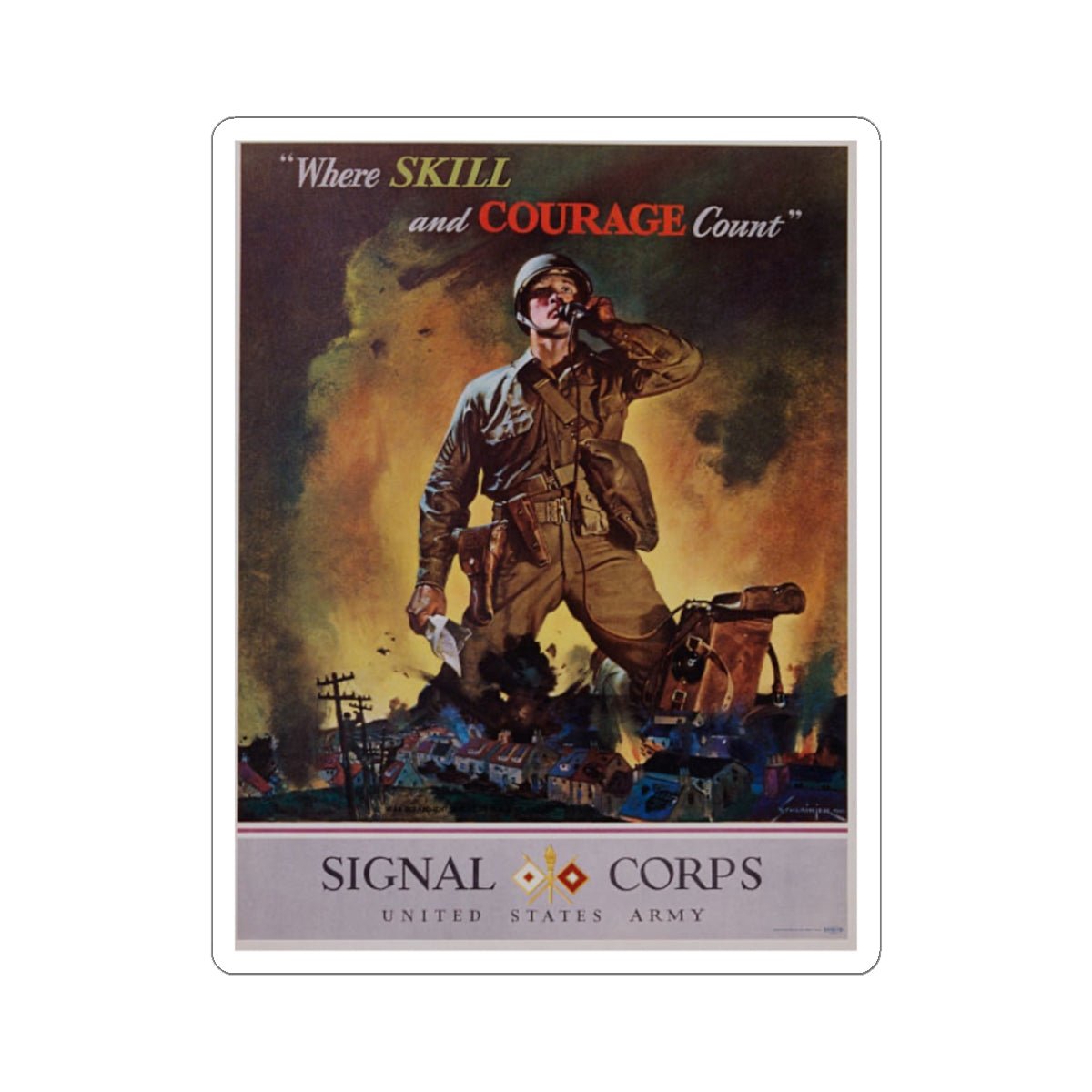 U.S. Army Recruiting Poster Sticker - Custom Watch by Cartridge & Crown. - Paper products. variant_title.