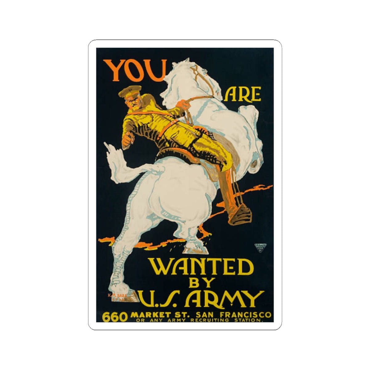 U.S. Army Recruiting Poster Sticker - Custom Watch by Cartridge & Crown. - Paper products. variant_title.