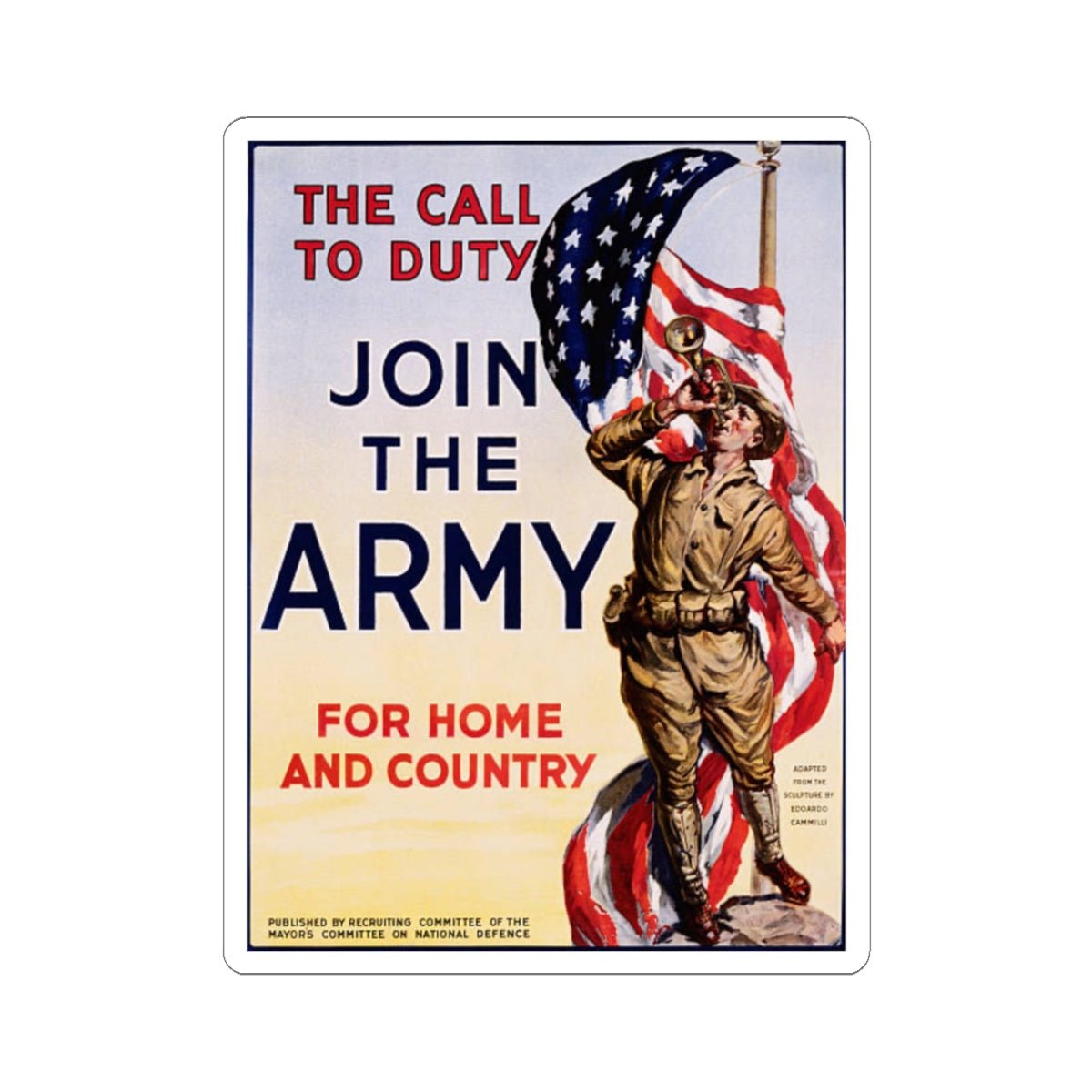 U.S. Army Recruiting Poster Sticker - Custom Watch by Cartridge & Crown. - Paper products. variant_title.