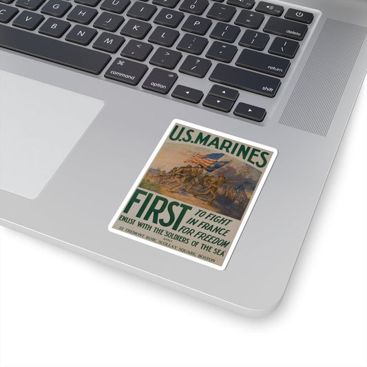 U.S. Marine Corps Recruiting Poster Sticker - Custom Watch by Cartridge & Crown. - Paper products. variant_title.