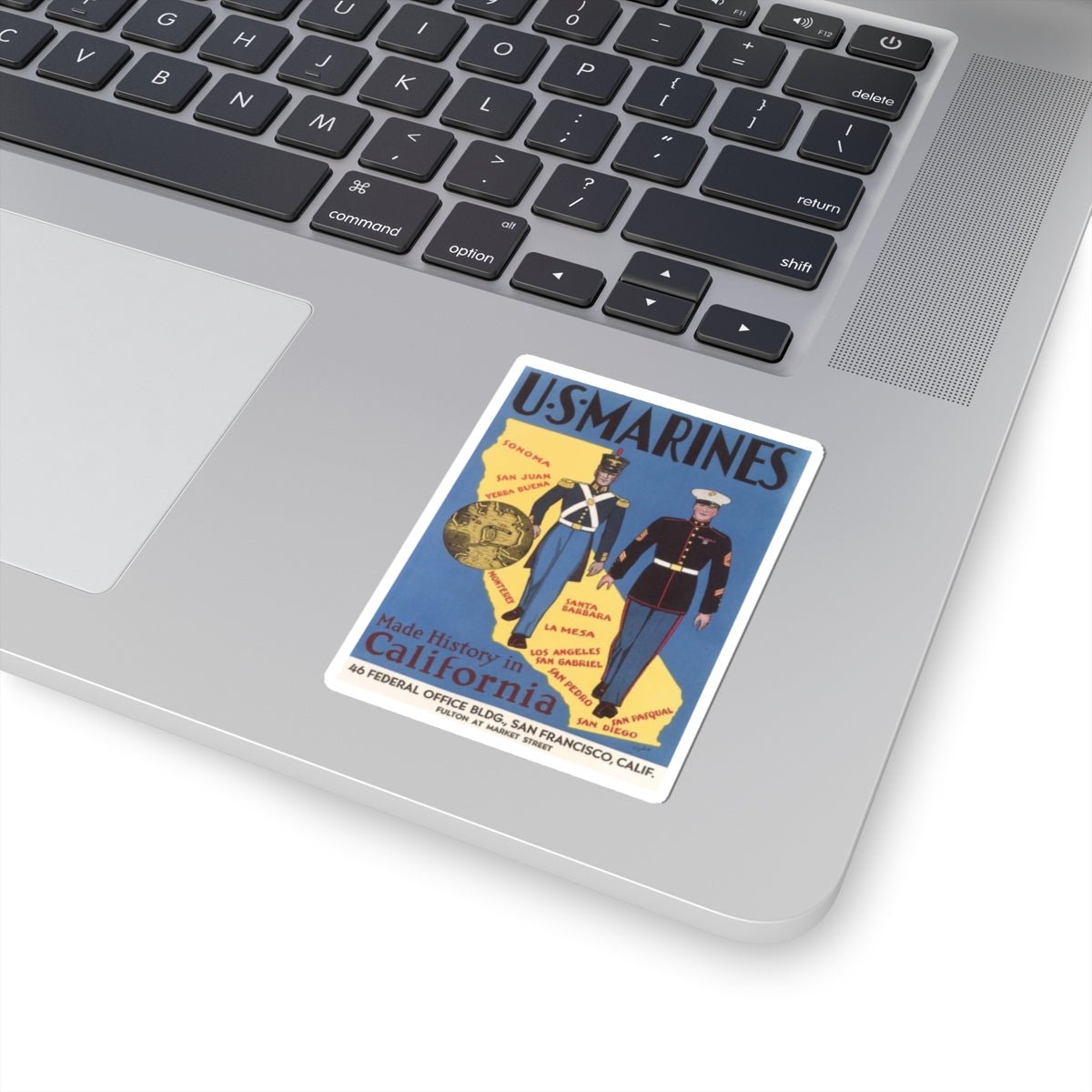 U.S. Marine Corps Recruiting Poster Sticker - Custom Watch by Cartridge & Crown. - Paper products. variant_title.
