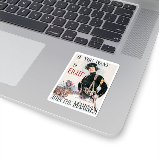 U.S. Marine Corps Recruiting Poster Sticker - Custom Watch by Cartridge & Crown. - Paper products. variant_title.