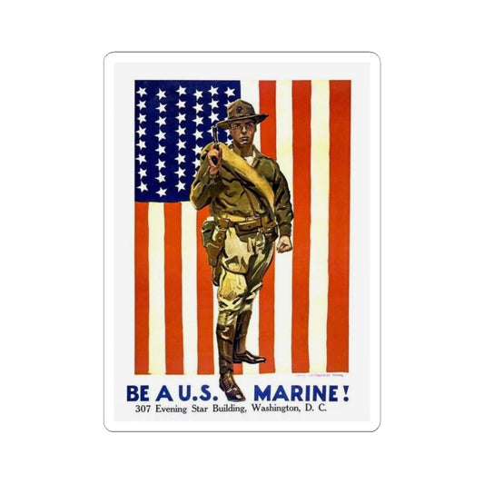 U.S. Marine Corps Recruiting Poster Sticker - Custom Watch by Cartridge & Crown. - Paper products. variant_title.