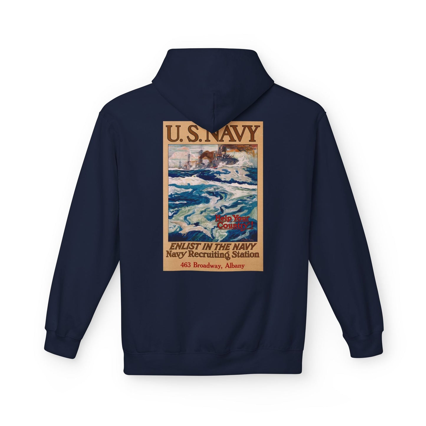U.S. Navy Recruiting Poster Hoodie - Custom Watch by Cartridge & Crown. - Hoodie. variant_title.