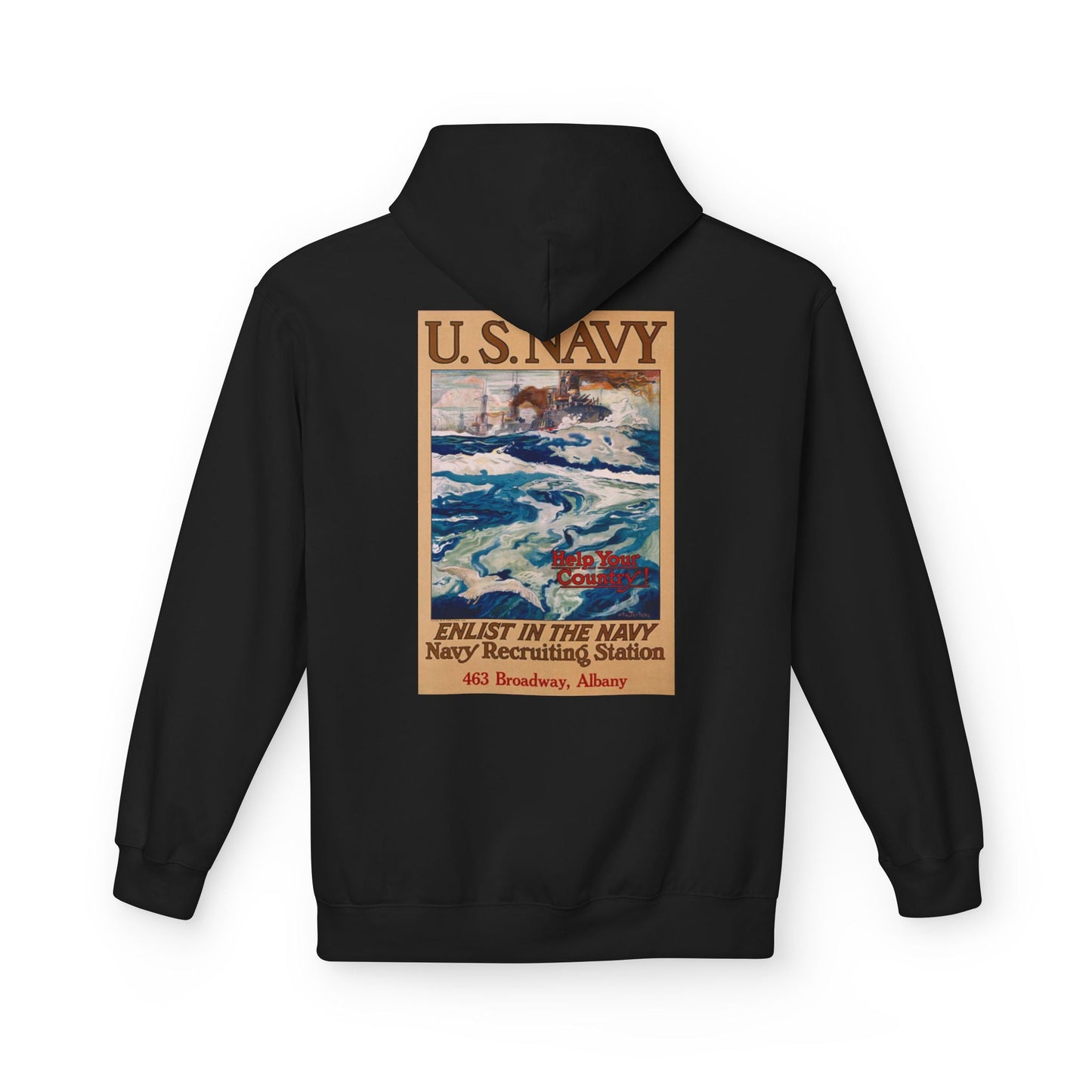 U.S. Navy Recruiting Poster Hoodie - Custom Watch by Cartridge & Crown. - Hoodie. variant_title.