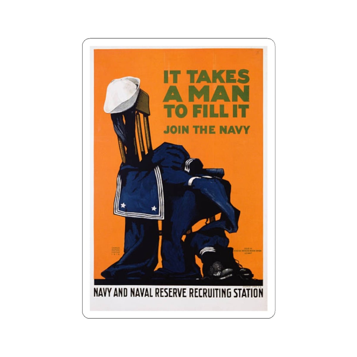 U.S. Navy Recruiting Poster Sticker - Custom Watch by Cartridge & Crown. - Paper products. variant_title.